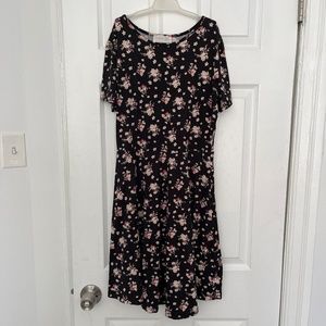 Black and pink French Grey floral dress